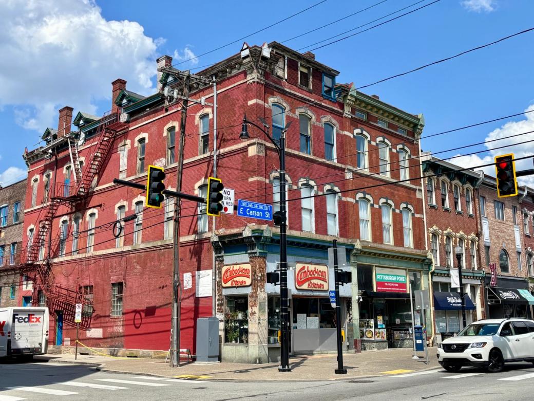 red brick building on east carson street