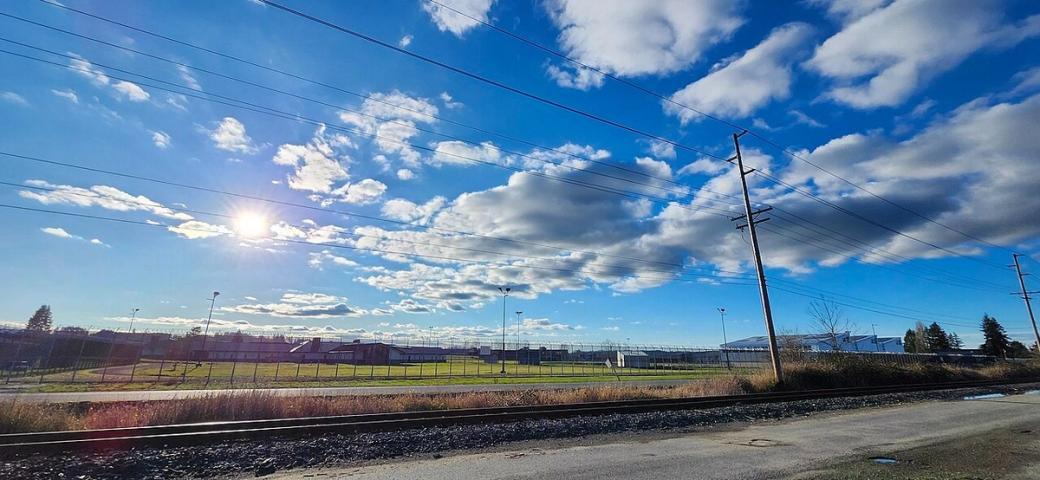 An image of the yards and sky over Green Hill School