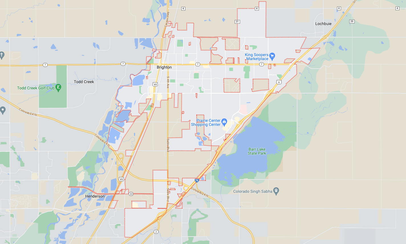 Brighton city boundaries. (Via Google Maps)