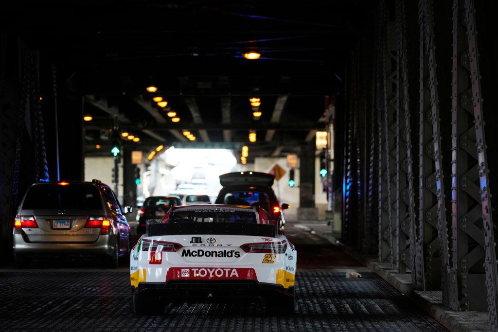 NASCAR race car on Lower Wacker