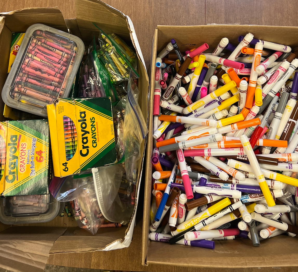 School supplies at the Education Partnership. (City Cast Pittsburgh)
