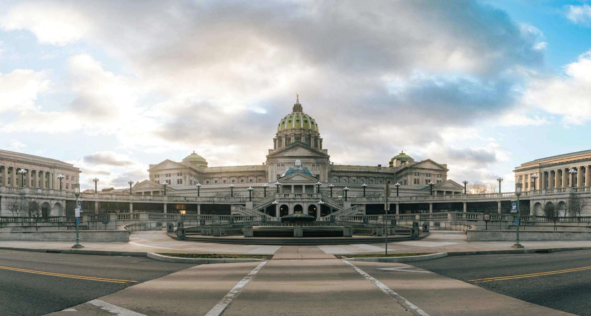 The Pennsylvania state Capitol building in Harrisburg.