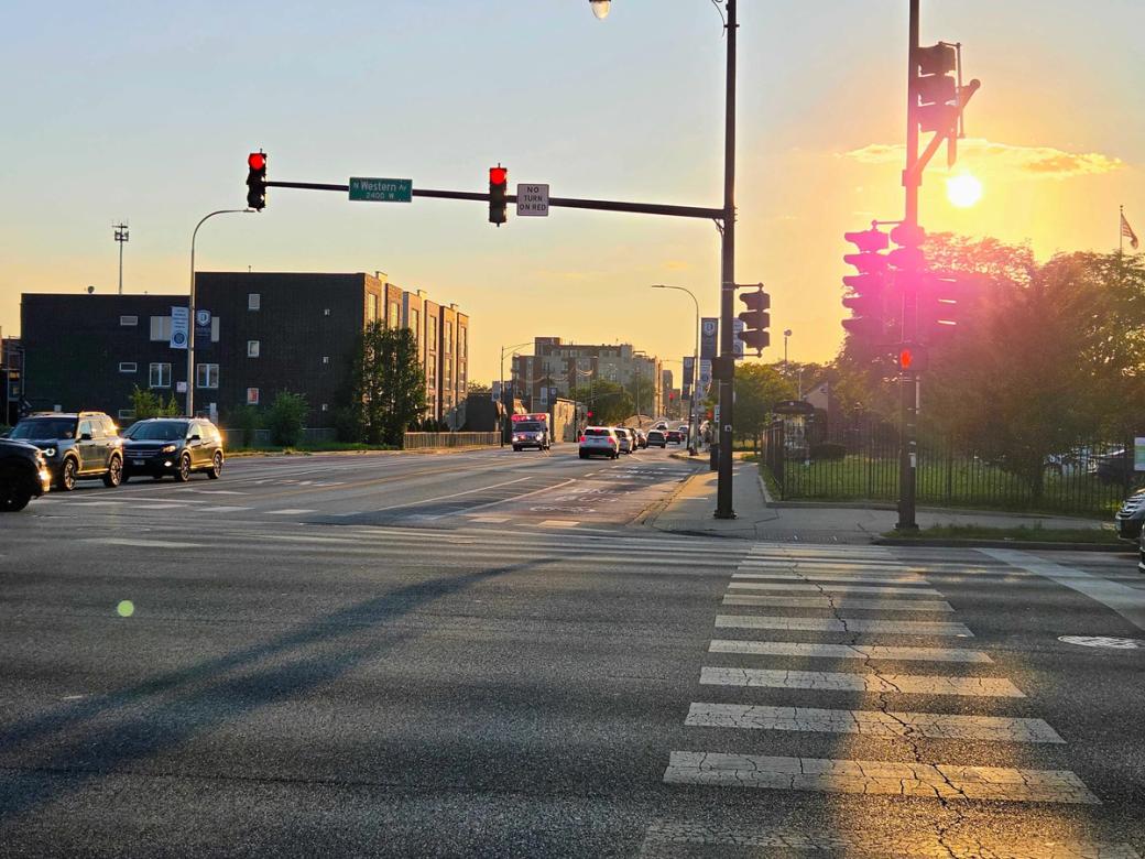 Scooter ride sunset images