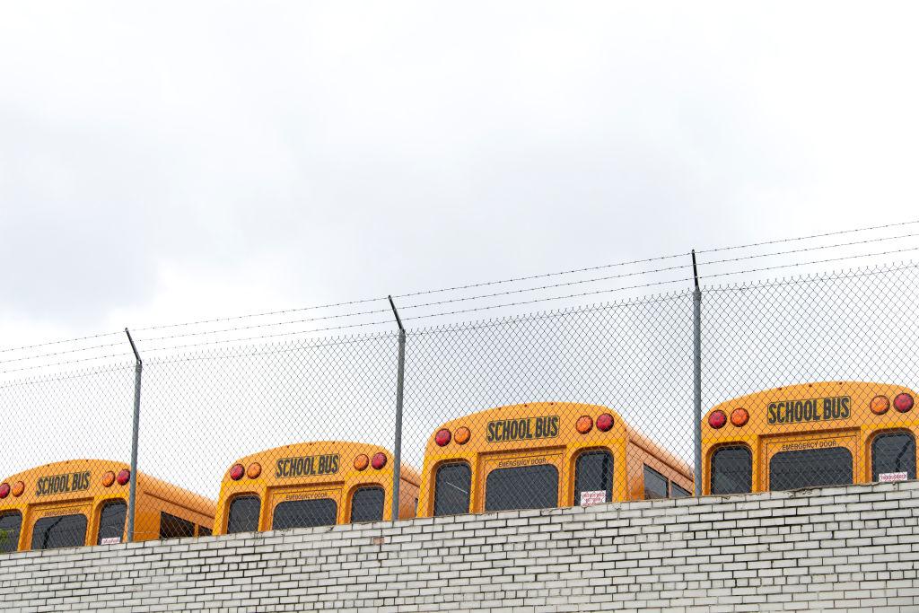 DCPS school buses in Northeast.