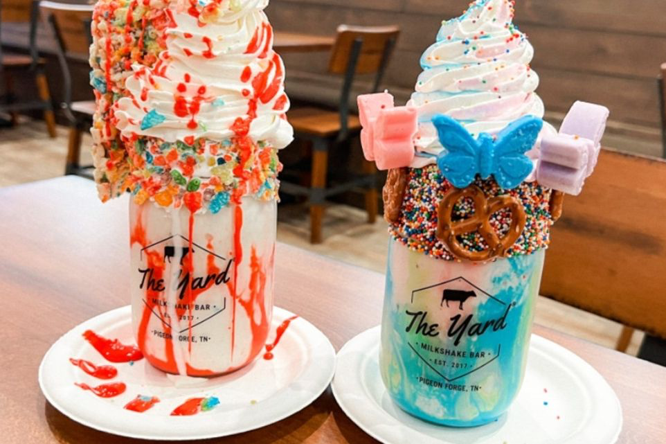 Two very decadent looking milkshakes from The Yard Milkshake Bar