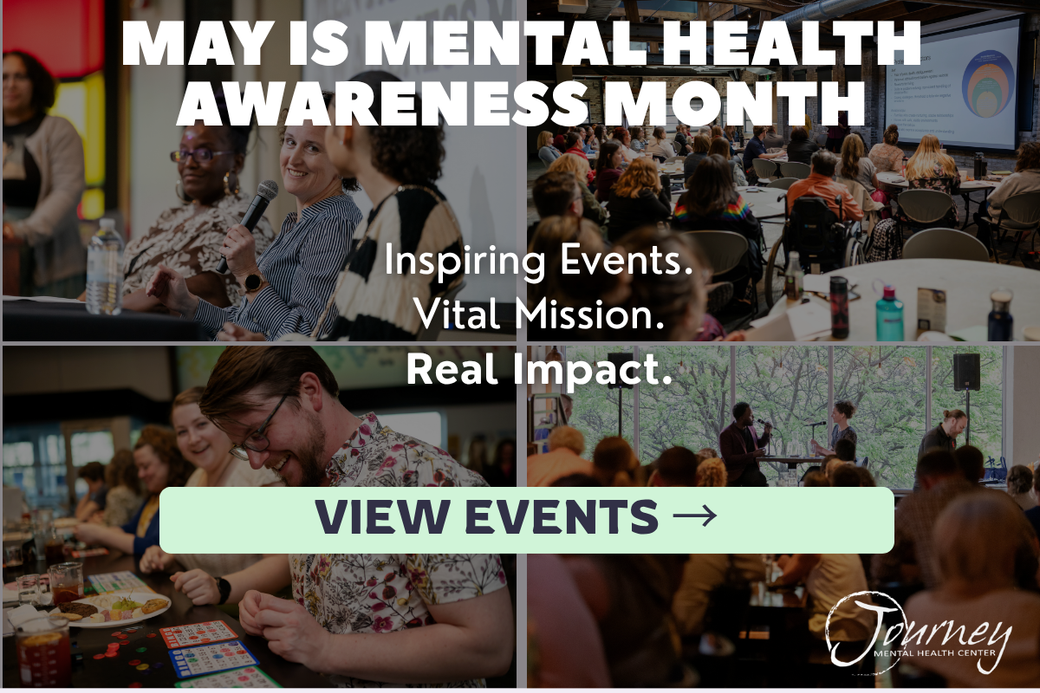 Display ad for Journey Mental Health Center; May is mental health awareness month