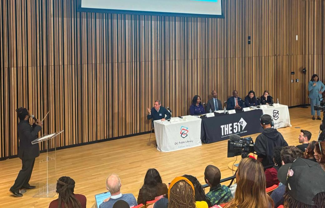 Candidates for D.C. mayor at a debate.