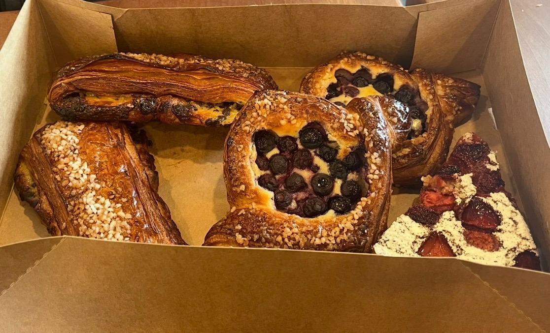 Pastries in a box.