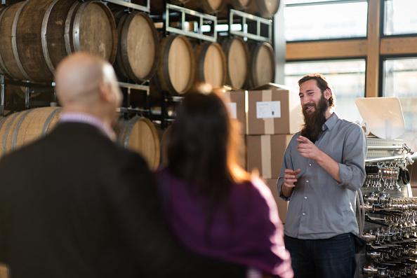 Touring the facility at District Winery in Navy Yard. (The Washington Post/Getty Images)