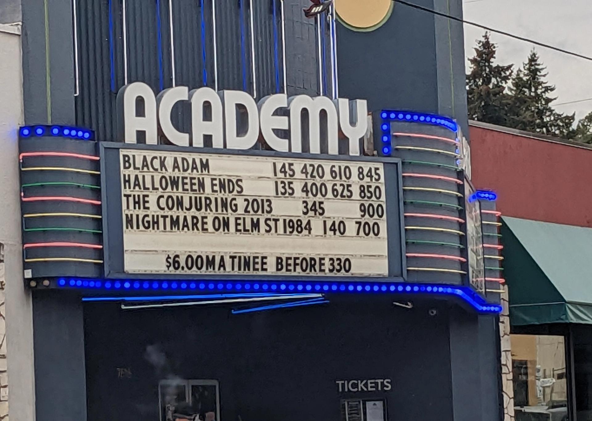 old movie theater marquee, Montavilla, Portland, Oregon