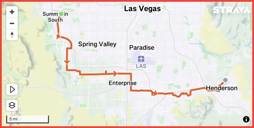 A map of the Taco Bell Ultra route.