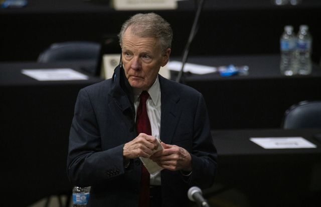 Former Illinois House Speaker Michael Madigan in Springfield 2021