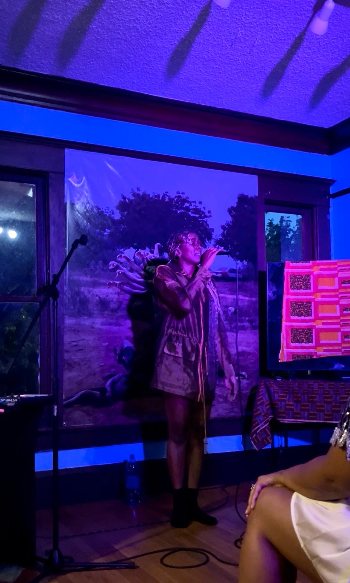 singer Sandu Ndu performing at a 2024 show at Wa Na Wari