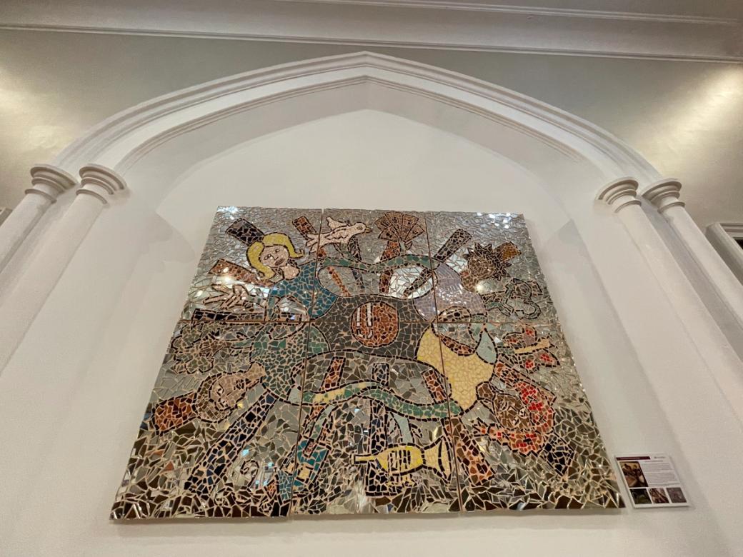 Mosaic inside of the Union Project in Highland Park. (Francesca Dabecco / City Cast Pittsburgh)
