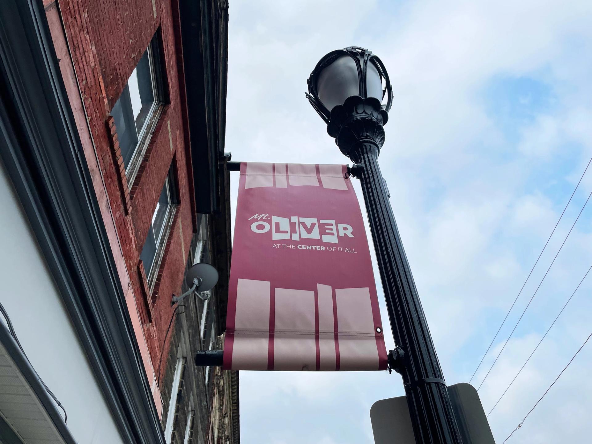 Mt. Oliver borough sign. (Francesca Dabecco / City Cast Pittsburgh)