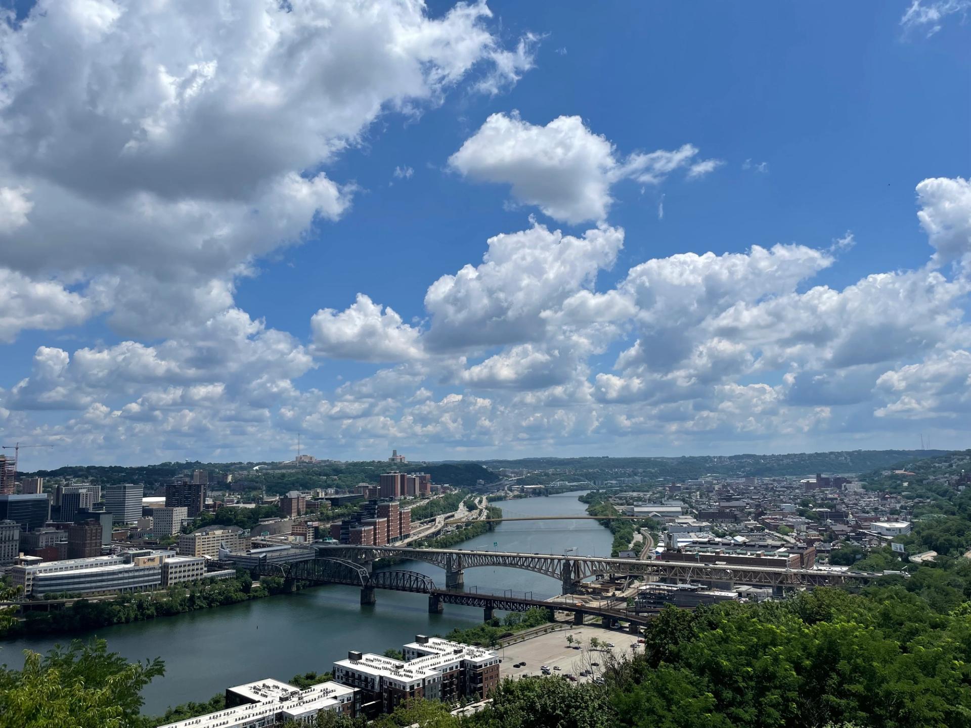 A view of the Pittsburgh Downtown skyline and Monongahela River from Mt. Washington