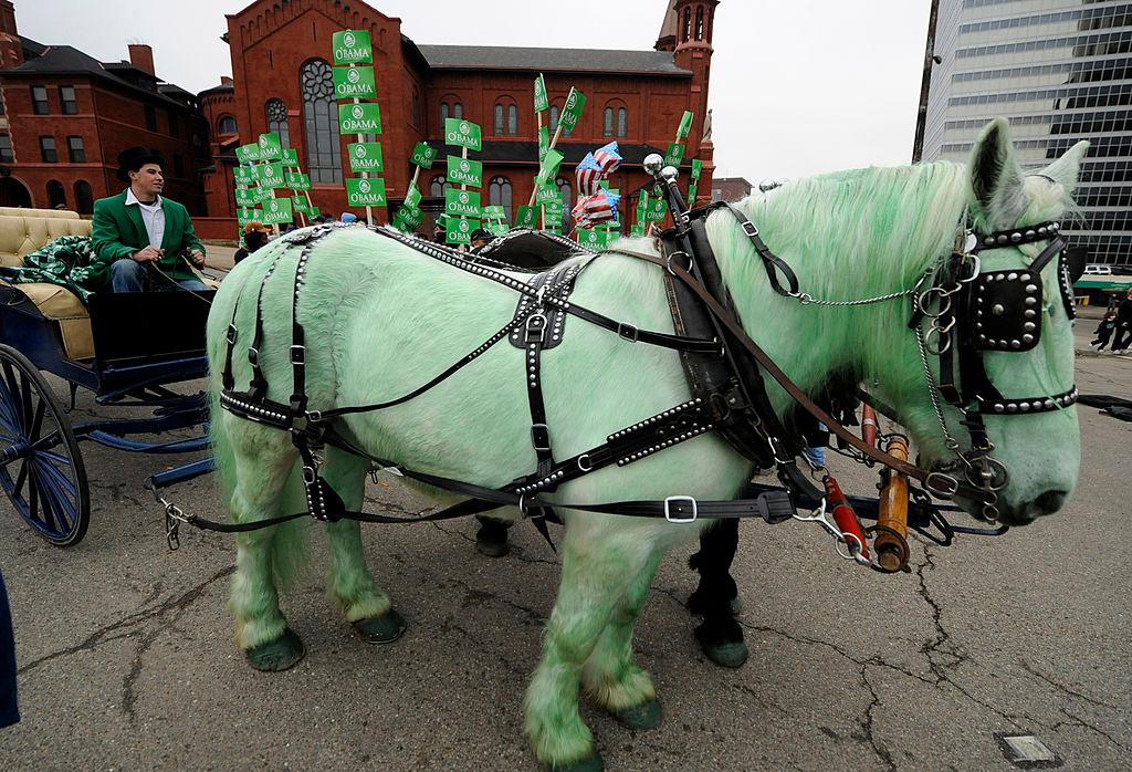 Pittsburghers may not dye the rivers green, but they've found other ways to show their St. Patrick's spirit. (Jeff Swensen / Getty)