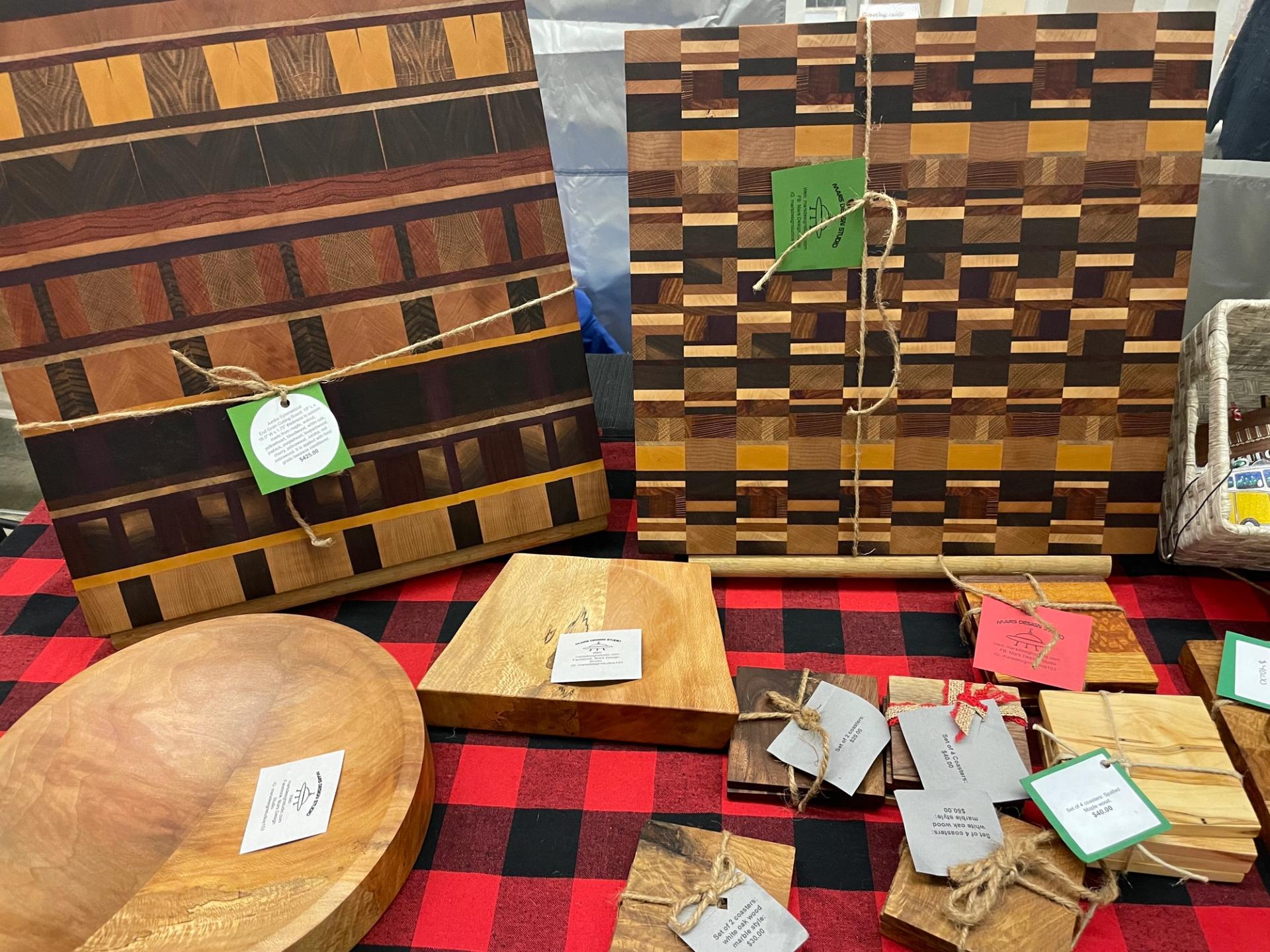 Handmade wooden items crafted by Mars Design Studio. (Francesca Dabecco / City Cast Pittsburgh)