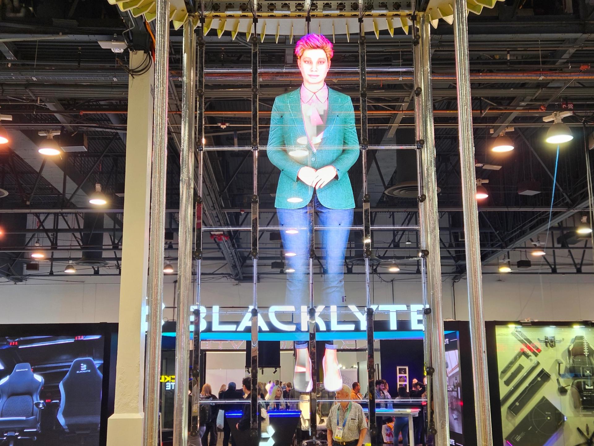 A talking hologram at the Consumer Electronics Show.