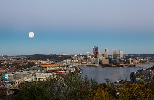 The confluence at sunset. (Steve Heap / Getty)