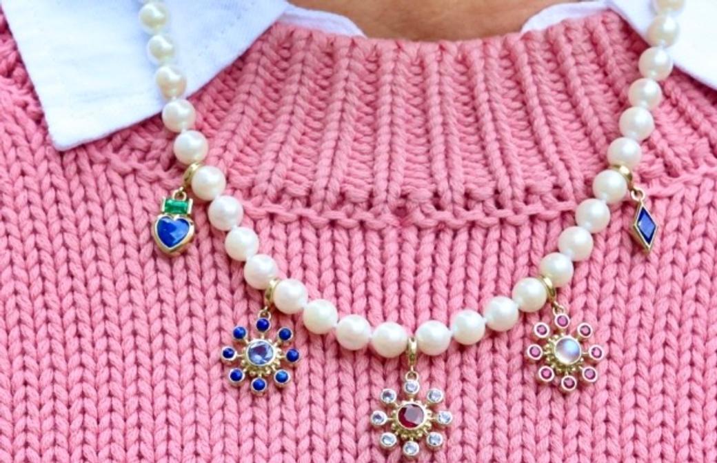 Display ad for Beaumont Jewelry: Mazahri Charm Necklace