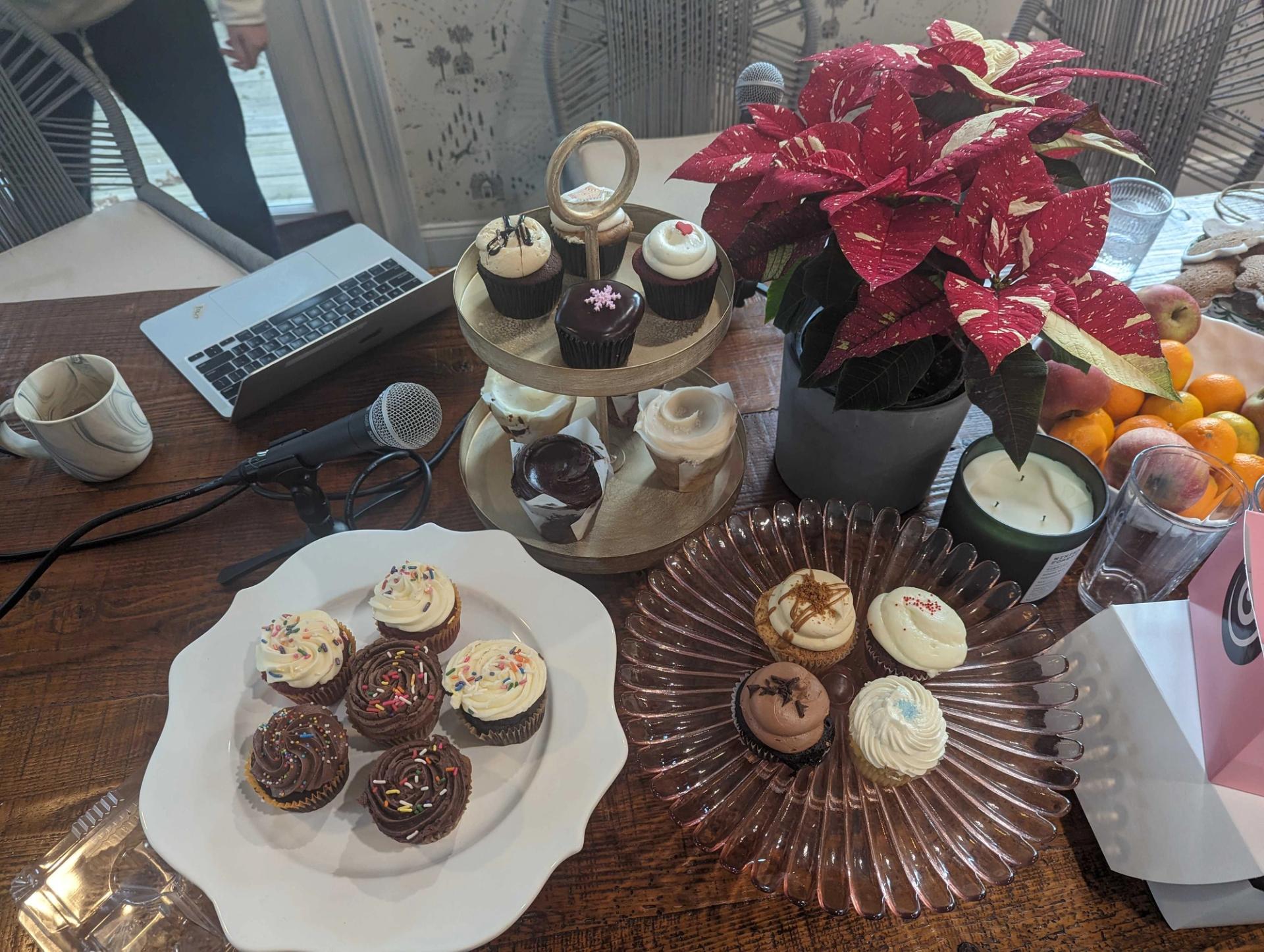 The cupcake showdown set up