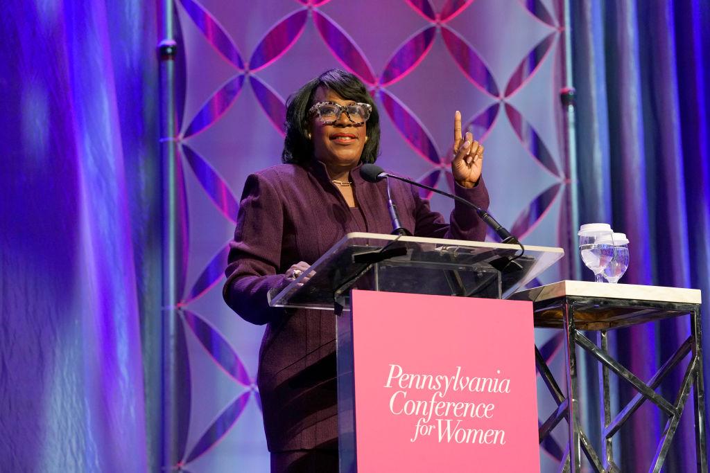 Mayor Cherelle Parker speaking at 2024 Pennsylvania Conference For Women.