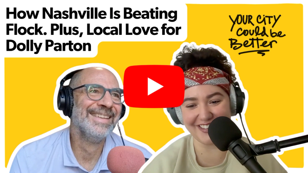 YouTube thumbnail showing David and Rachel smiling, with show title and logo on top