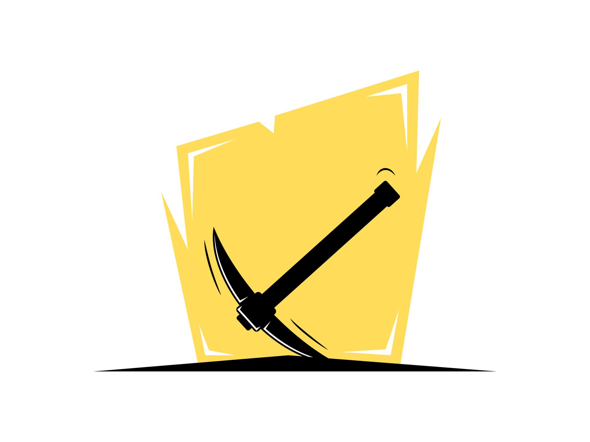 Illustration of a pickaxe.