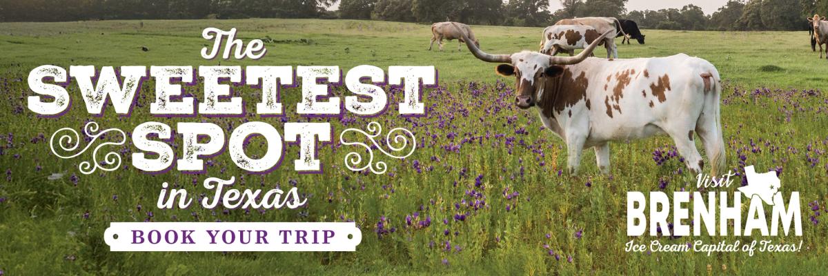 Display ad for Visit Brenham; The sweetest spot in Texas