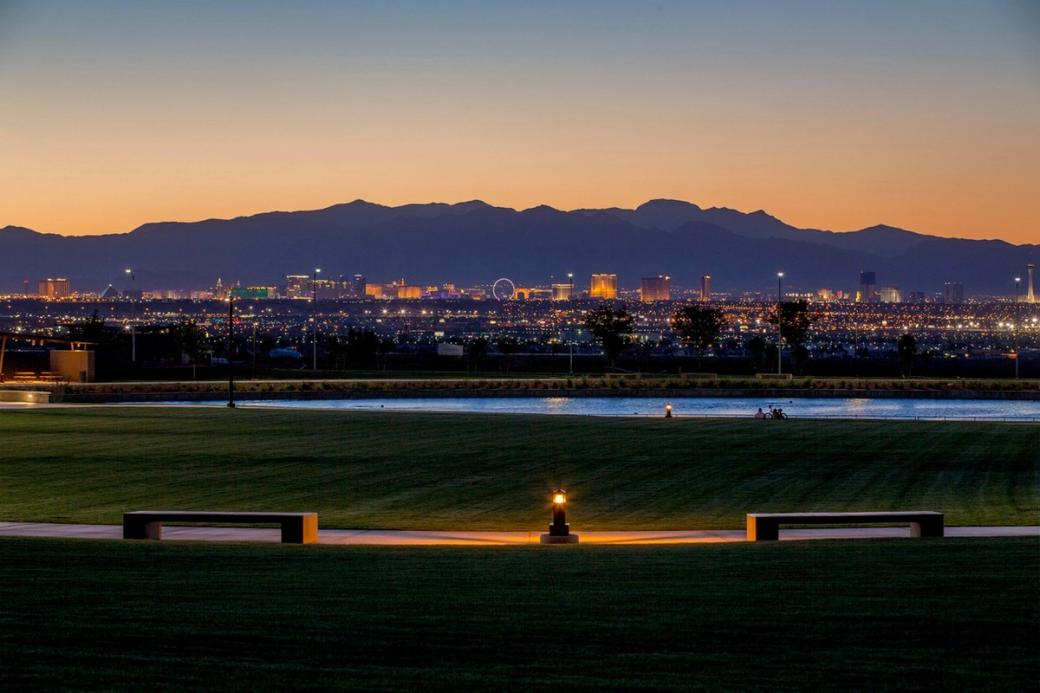 A view of the Strip from Central Park in Cadence.