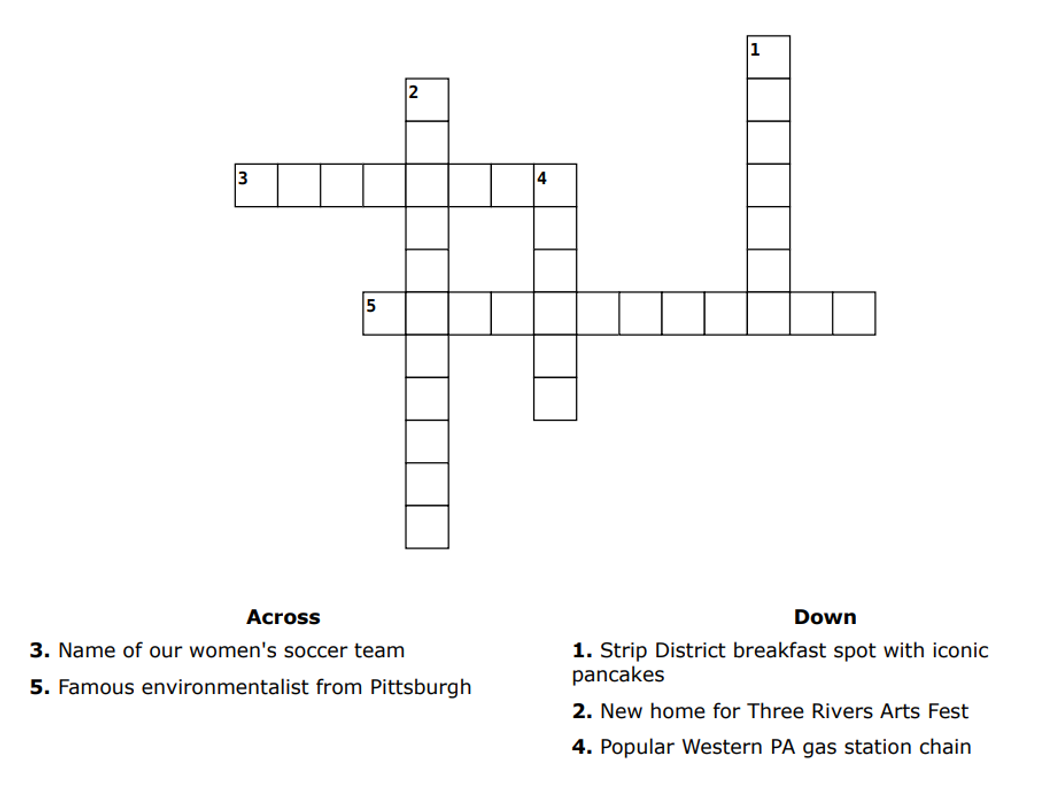 crossword puzzle