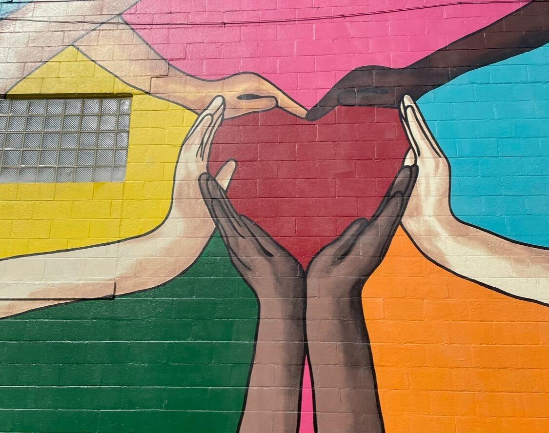 Find this heart mural on 31st Street in the Strip District. (Francesca Dabecco / City Cast Pittsburgh)