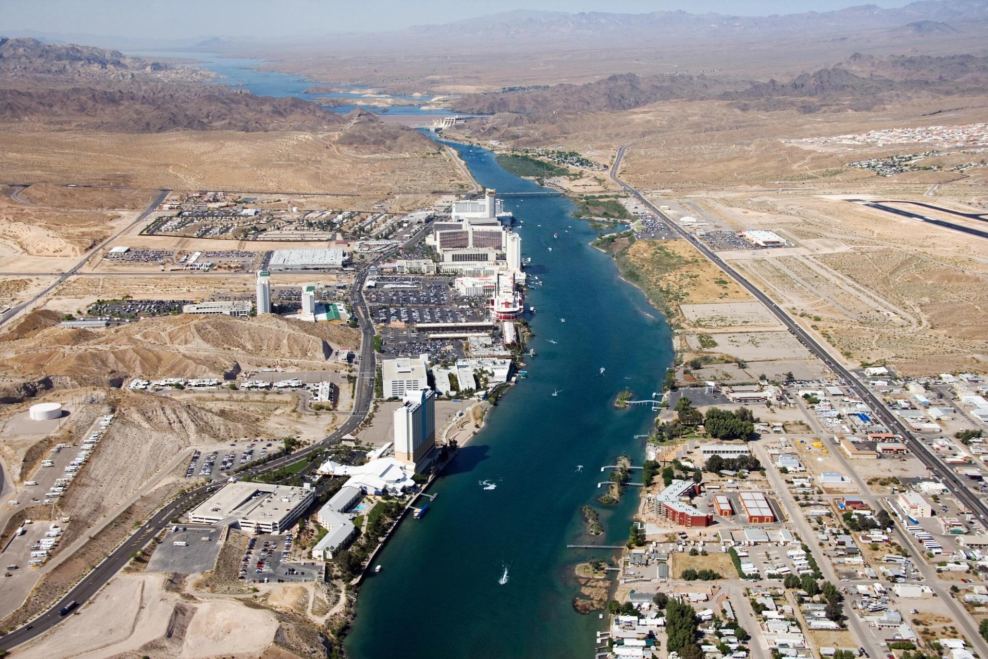 Aerial photo of Laughlin, Nevada.