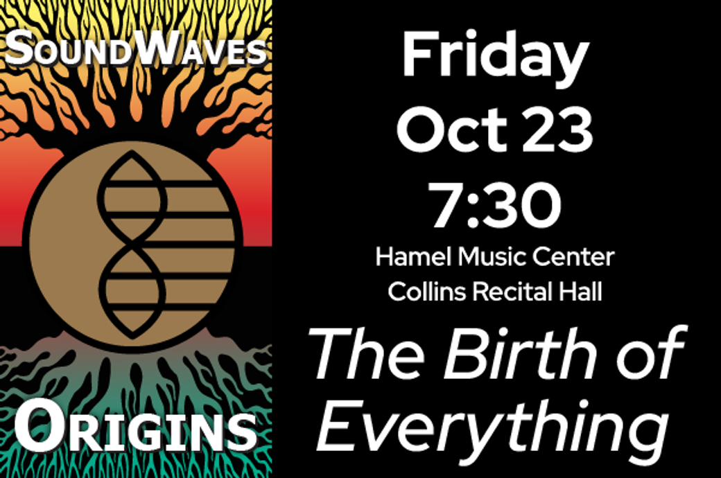 Display ad for SoundWaves Origins; Friday October 23, 7:30pm 