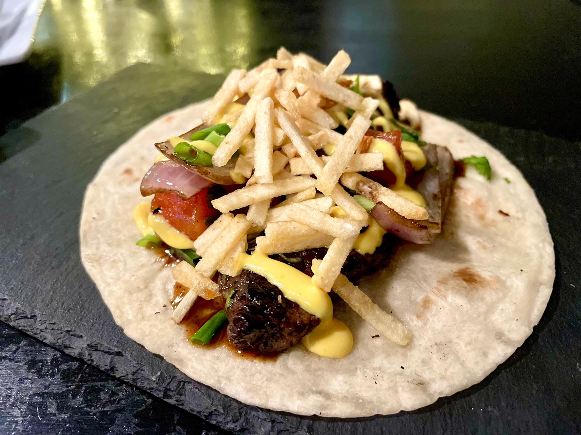Limo Peruvian Eatery’s mouth-watering Taco Lomo. (Marie Cecile Anderson / City Cast Nashville)