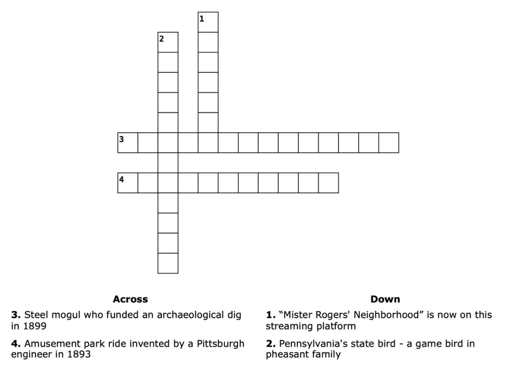 A custom crossword puzzle.