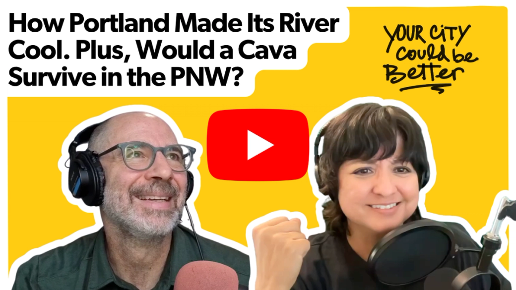 YouTube thumbnail showing David and Claudia smiling, with show title and logo on top