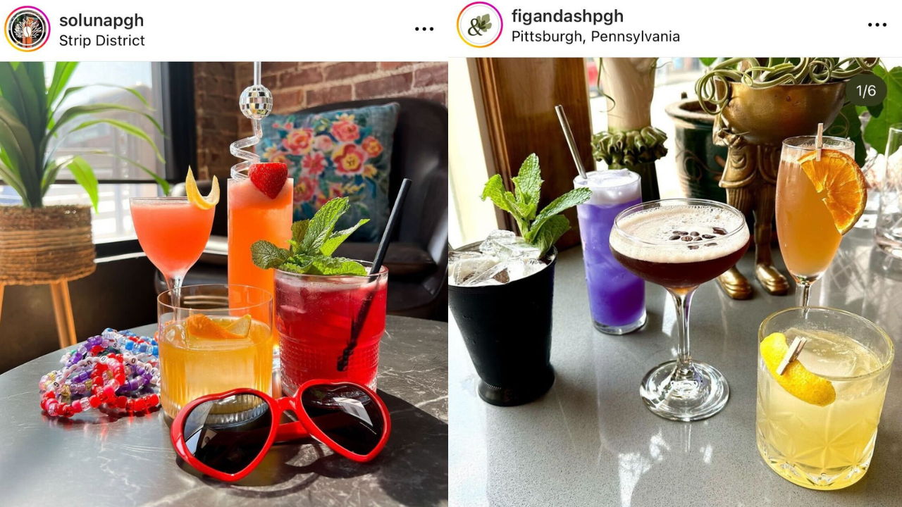 Taylor Swift-themed cocktails from Soluna and Fig & Ash.
