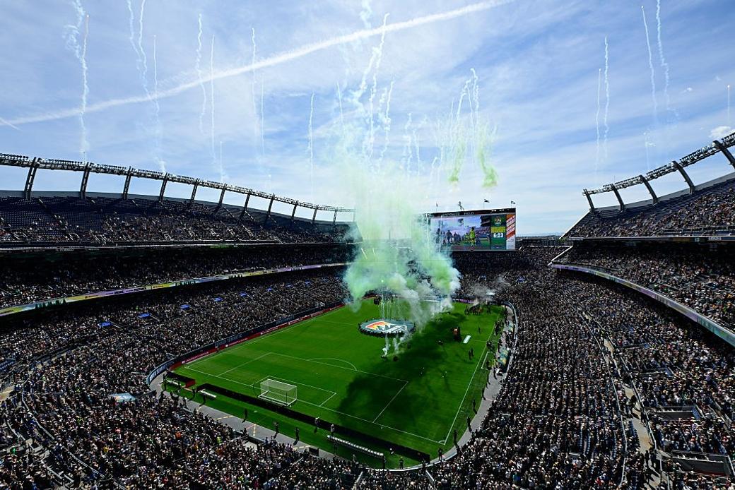 General view inside the stadium prior to the NWSL match between Denver Summit FC and Washington Spirit at Empower Field At Mile High on March 28, 2026 in Denver, Colorado.