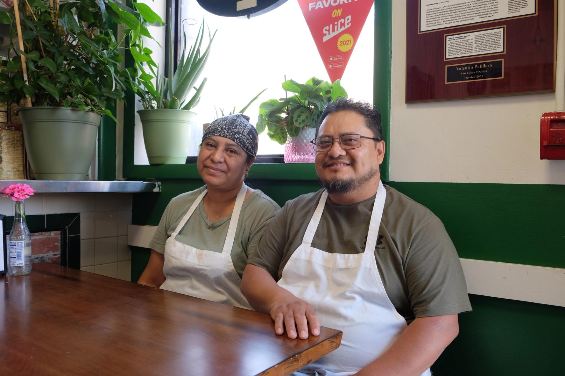 The owners of San Lucas Pizzeria.