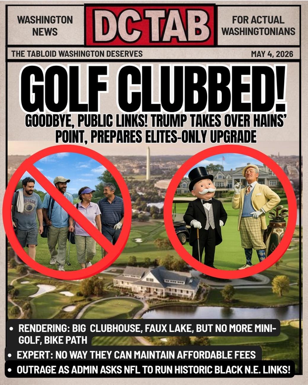 DC TAB on Trump East Potomac Park Golf Takeover