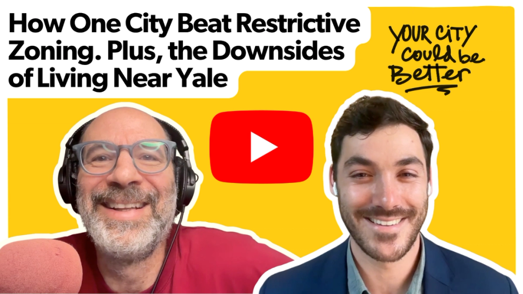 YouTube thumbnail showing David and Eli smiling, with show title and logo on top