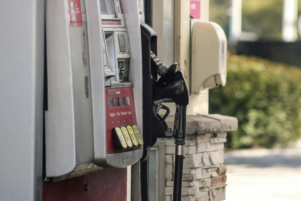 A gas pump at a gas station 