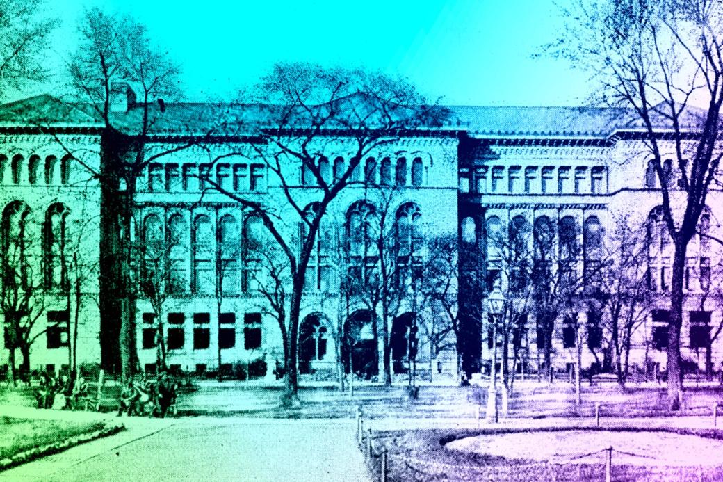 Stylized photo of Newberry Library