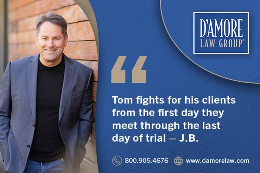 Display ad for D'amore Law 