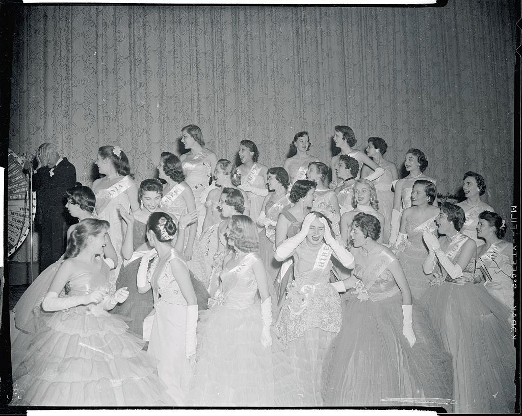 Choosing a Cherry Blossom Queen in 1956.