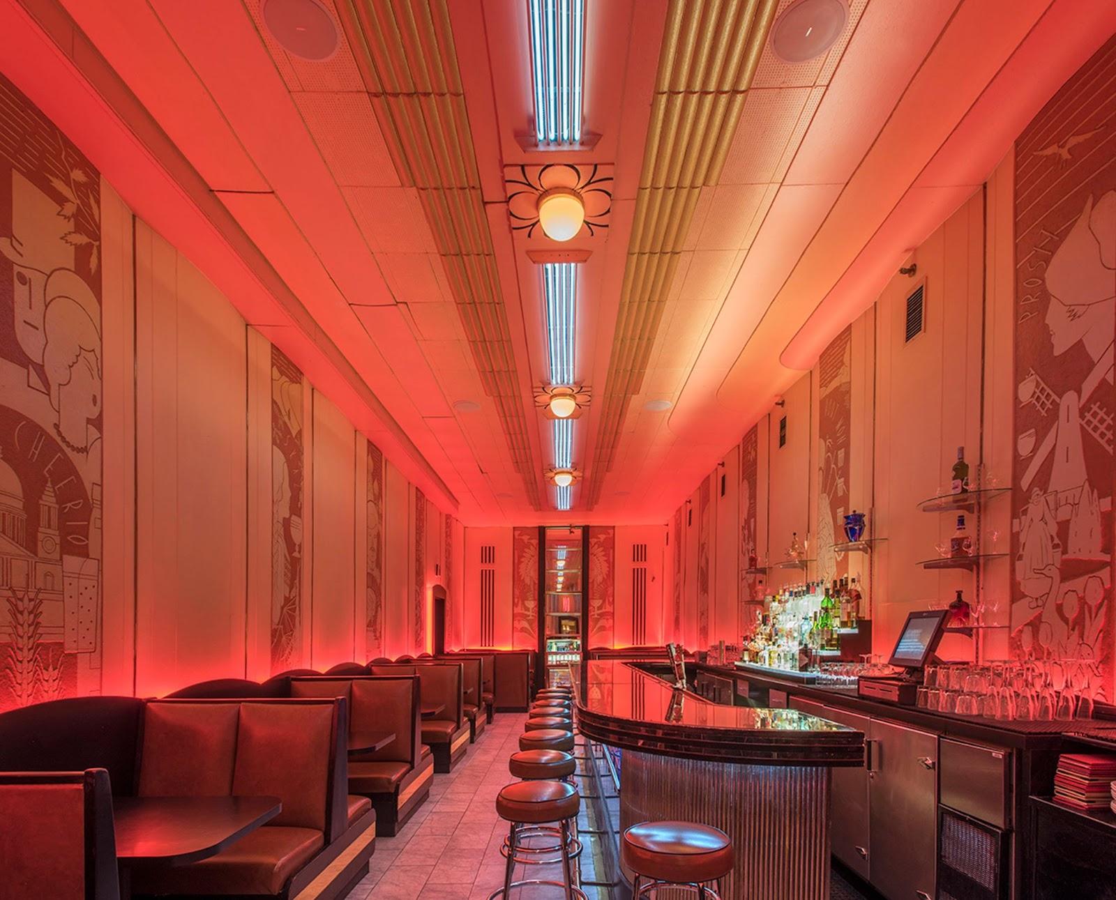 The bar at The Cruise Room inside The Oxford Hotel.