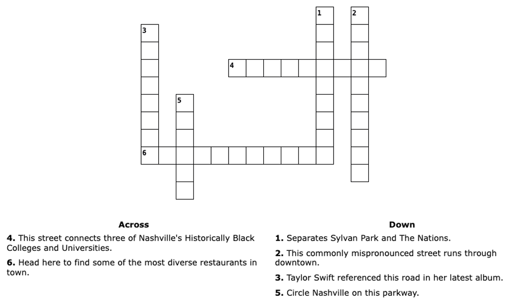 A crossword puzzle