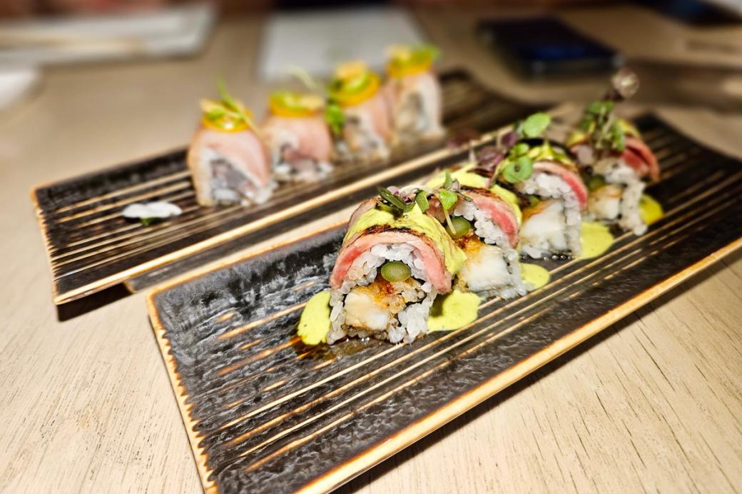A serving of sushi.